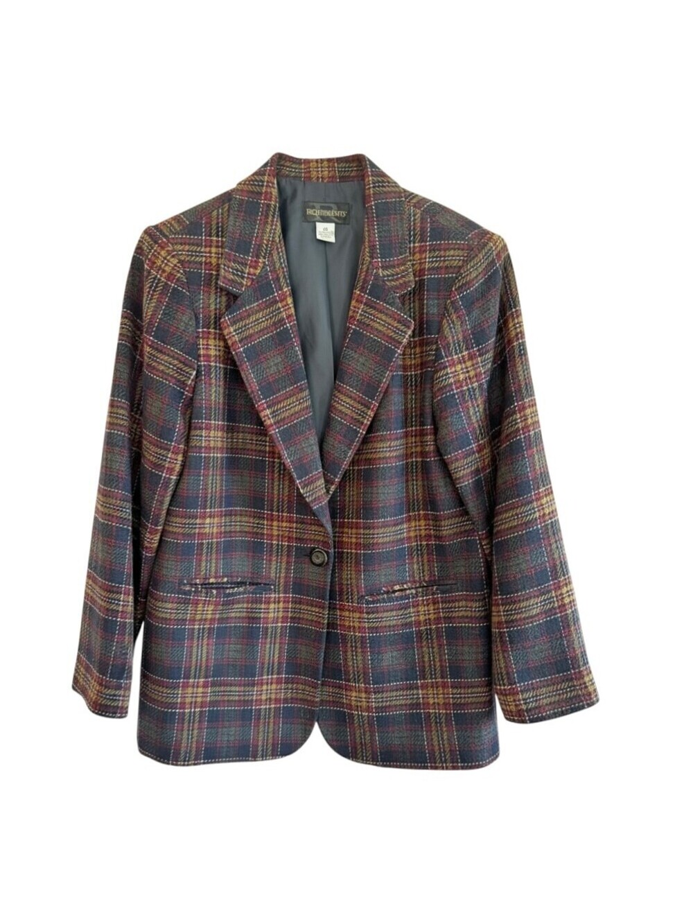 Requirements Plaid Blazer 10 | Dark Academia Wool Blend Tartan Fall Jacket